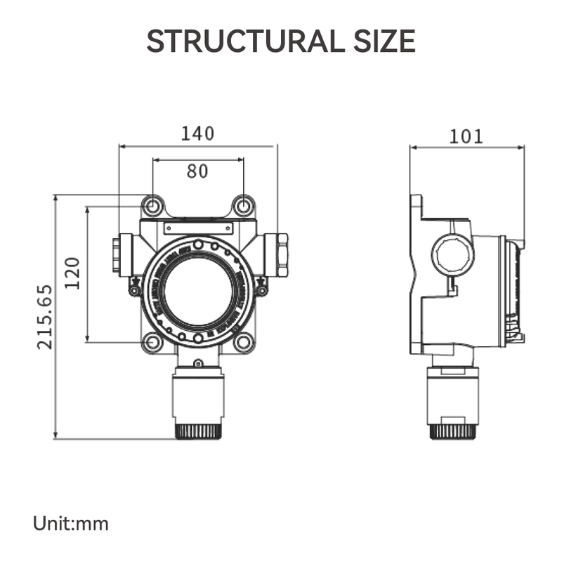 Multifunctional Digital Gas Detector Sensor ATEX & EX Certified for Combustible Gas and CO 4-20mA Current Output ISBUS Bus
